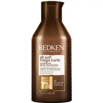 Balsam profesional Redken All Soft Mega Curls cu Aloe Vera pentru parul ondulat si cret foarte uscat, 300ml