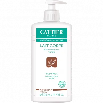 Lapte de corp hidratant bio Cattier, vanilie si cocos, 500 ml