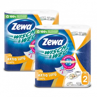 Pachet Prosoape de hartie Zewa WischWeg Design, 2 straturi, 4 role, 288 foi