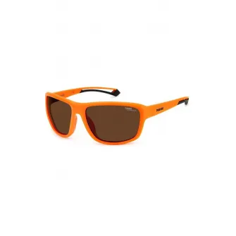 Polaroid, Ochelari de soare dreptunghiulari unisex polarizati, Portocaliu, 62-17-130