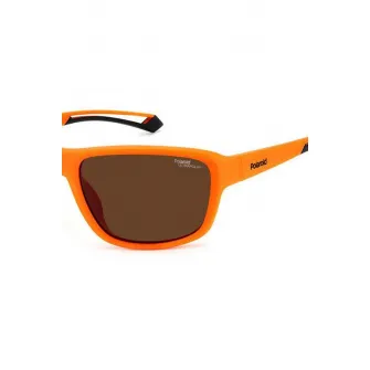 Polaroid, Ochelari de soare dreptunghiulari unisex polarizati, Portocaliu, 62-17-130