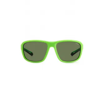 Polaroid, Ochelari de soare dreptunghiulari unisex polarizati, Verde electric, 62-17-130