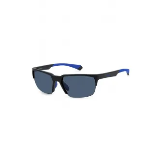 Polaroid, Ochelari de soare polarizati unisex, Negru, Albastru, 65-11-140