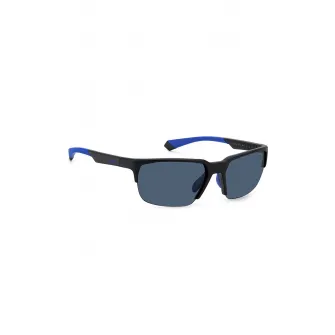 Polaroid, Ochelari de soare polarizati unisex, Negru, Albastru, 65-11-140