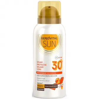 Spuma cu protectie solara Gerovital Sun pentru copii, SPF 30, 100 ml