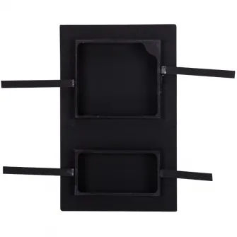 Usa monobloc pentru soba Evotools 660368, 470x290 mm, model Palmier, Fonta