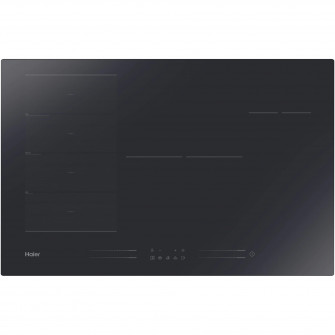 Plita incorporabila Haier HAMTSJ86MC/1, Inductie, 6 zone de gatit, Control tactil multislider, Indicator de caldura reziduala, Multizone, Timmer, Booster, Conectivitate wi-fi/ hOn app, 80 cm, Negru