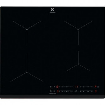 Plita incorporabila Electrolux EIS62443, Inductie, 4 zone gatit, Touch control, Conectivitate hota, 60 cm, Negru