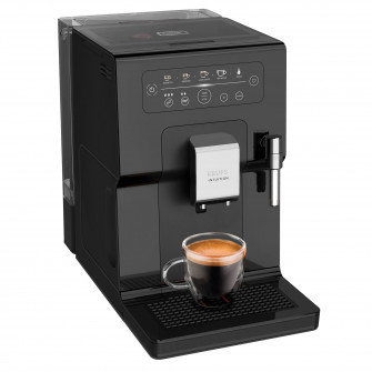Espressor automat KRUPS Intuition EA870810, 15 bari, indicatori luminosi, tehnologie Quattro Force, 3 pre-setari intensitate, functie spumare lapte, functie memorare favorite, negru