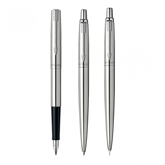 audience together diamond Set trei piese stilou, pix, creion mecanic Parker Jotter Stainless Steel CT, in mini-caseta cadou audience together diamond Set trei piese stilou, pix, creion mecanic Parker Jotter Stainless Steel CT, in mini-caseta cadou