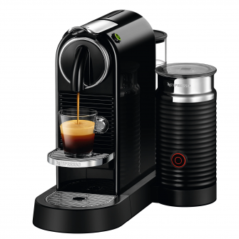 Espressor Nespresso CitiZ &amp; Milk Black D122-EU-BK-NE, 19 bari, 1710 W, 1 l, Negru + 14 capsule cadou