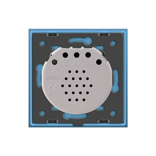 Intrerupator Dublu Cap Scara Cap Cruce Cu Touch Livolo Din Sticla Wi Fi Albastru