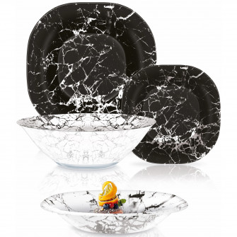 Serviciu de masa Luminarc Carina Neo Marble, 19 piese,