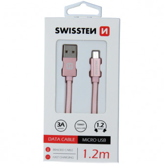 Swissten textile usb/micro usb