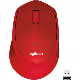 Mouse Logitech M330 Silent Plus, Wireless, Red