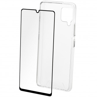 Set Folie de protectie A+ Tempered Glass 2.5D/ Husa transparenta silicon A+ pentru Samsung A42 5G (2020)