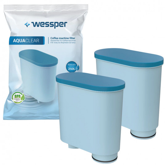 salon Prevention interface Set 2 filtre de apa, Wessper AquaClear, compatibile Philips Saeco CA6903/00  AquaClean