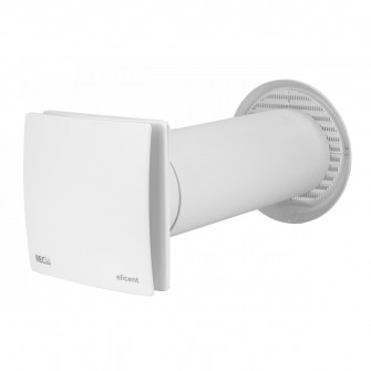 Ventilator Elicent Rec Duo 100, cu recuperare de caldura, silentios, motor EC brushless, canal telescopic, 40 m?/h, IPX4, A+, 100 mm
