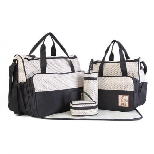 Set 5 Genti Pentru Mamici Bebelusi Si Copii Cybee Crem Cu Negru 41 X 33 X Set 5 Genti Pentru Mamici Bebelusi Si Copii Cybee Crem Cu Negru 41 X 33 X