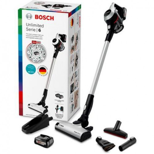 Aspirator vertical cu acumulatori Bosch Unlimited6 BCS612KA2, 2 acumulatori interschimbabili 18V, 2.5Ah, Accesorii Aspirator vertical cu acumulatori Bosch Unlimited6 BCS612KA2, 2 acumulatori interschimbabili 18V, 2.5Ah, Accesorii