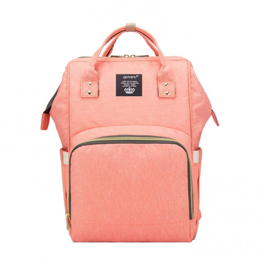 Geanta Rucsac Pentru Bebelusi Mamici Si Copii Qindu Roz Deschis 42 X 27 X 21 Cm