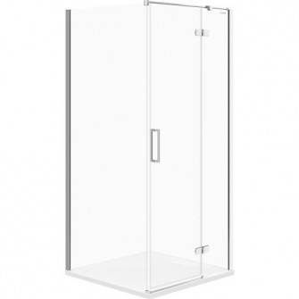 Cabina de dus pe colt Cersanit Jota, dreapta, geam tran