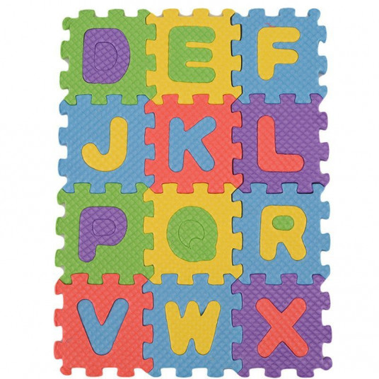Covor Puzzle Gigant Pentru Copii Cu Litere Mixte Spuma Rezistenta 10 Piese