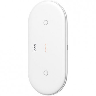Incarcator Wireless Hoco CW23 Dual Power cu Incarcare Rapida 3.0, Alb
