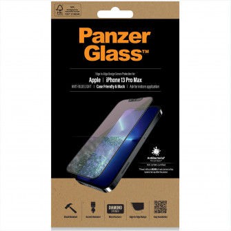 Folie de protectie PanzerGlass PRO2758 pentru Apple iPhone 13 Pro Max, Transparenta / Rama Neagra