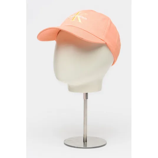 CALVIN KLEIN JEANS, Sapca baseball de bumbac cu logo brodat, Portocaliu deschis