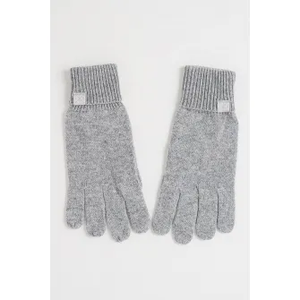 CALVIN KLEIN, Manusi tricotate de casmir, Gri inchis melange