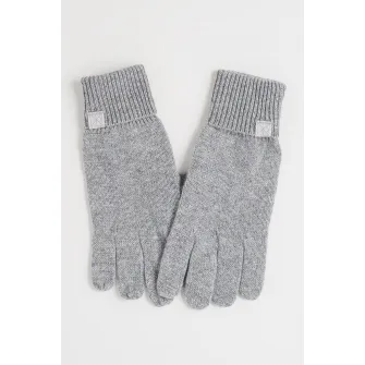 CALVIN KLEIN, Manusi tricotate de casmir, Gri inchis melange