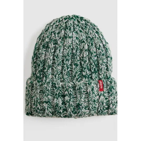 Levi's, Caciula crosetata, Alb, Verde marin