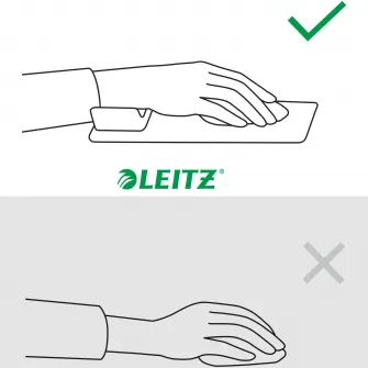 Mouse pad Leitz Ergo, cu suport ergonomic pentru incheietura mainii, ajustabil, gri-pastel