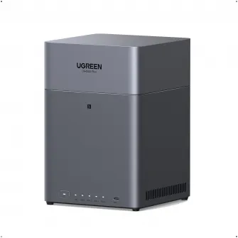 Network Attached Storage UGREEN DH4300 Plus cu procesor ARM A76+A55 8 Cores 2.0 GHz, 8GB LPDDR4X, 4-bays, port 2.5G, 4K HDMI, NFC, 2 porturi USB 3.2, Gen1 port USB-C 3.2 Gen1