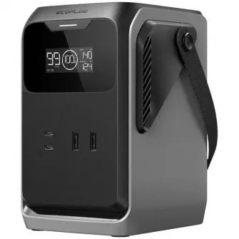 Statie portabila de alimentare EcoFlow Trail 200 DC, 192Wh, 60K mAh, afisaj LCD, USB-C, USB-A, port solar si auto, Wi-Fi, Bluetooth