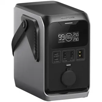 Statie portabila de alimentare EcoFlow Trail 300 DC, 288Wh, 90K mAh, afisaj CD, USB-C, USB-A, port solar si auto, Wi-Fi, Bluetooth