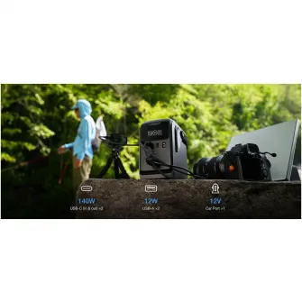 Statie portabila de alimentare EcoFlow Trail 300 DC, 288Wh, 90K mAh, afisaj CD, USB-C, USB-A, port solar si auto, Wi-Fi, Bluetooth