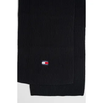 Tommy Jeans, Fular din bumbac organic cu striatii Heritage, Negru