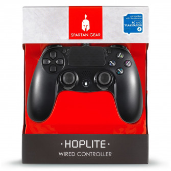 Controler cu fir, Playstation, Spartan Gear Hoplite, Negru