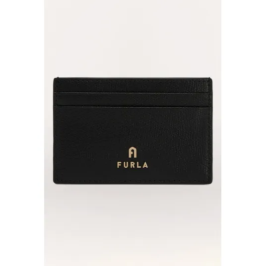 Furla, Portcart din piele Camelia, Negru