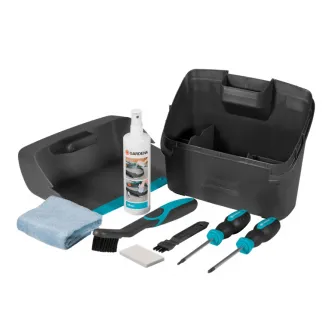 Kit intretinere masian de tuns iarba, Gardena, Negru/Albastru