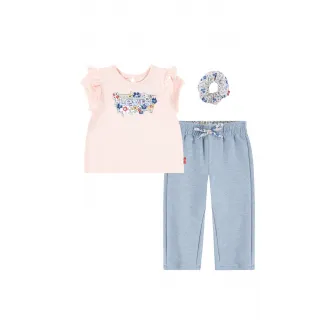 Levi's, Set de imbracaminte - 3 piese, Albastru pastel, Roz pal, 62 CM