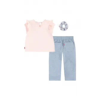 Levi's, Set de imbracaminte - 3 piese, Albastru pastel, Roz pal, 62 CM