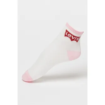 Levi's, Set de sosete scurte cu model colorblock - 3 perechi, Gri deschis, Alb, Roz pastel, 37.5-40 EU