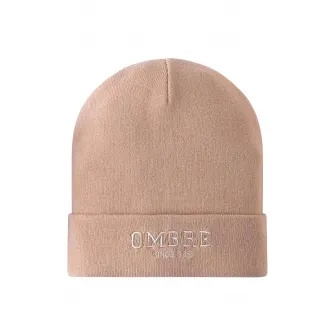 OMBRE, Caciula cu logo brodat, Bej