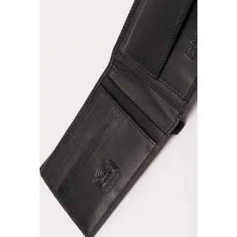 Pierre Cardin, Portofel de piele pliabil cu protectie RFID, Negru