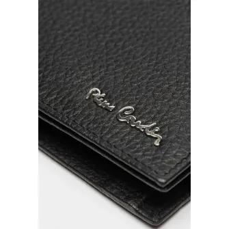 Pierre Cardin, Portofel pliabil din piele ecologica, Negru