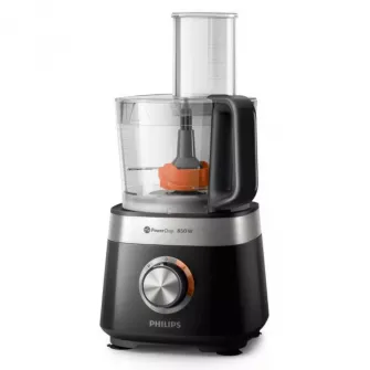Robot de bucatarie, Philips, 850 W, 2 viteze, 31 functii, Negru