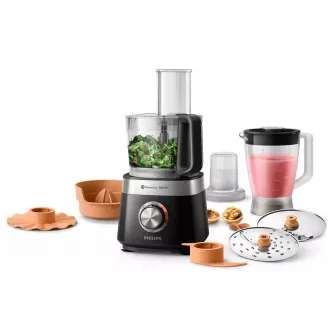 Robot de bucatarie, Philips, 850 W, 2 viteze, 31 functii, Negru